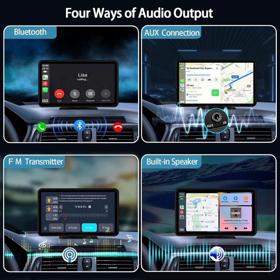 HomeHaven DriveView Pro (7" Wireless Apple CarPlay & Android Auto Screen)
