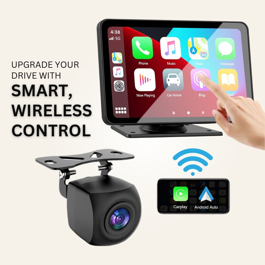 HomeHaven DriveView Pro (7" Wireless Apple CarPlay & Android Auto Screen)
