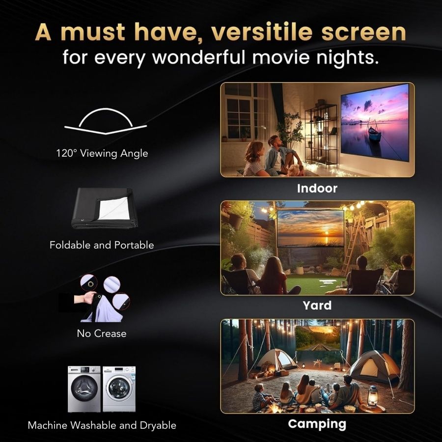 Portable Wrinkle-Free Projector Screen