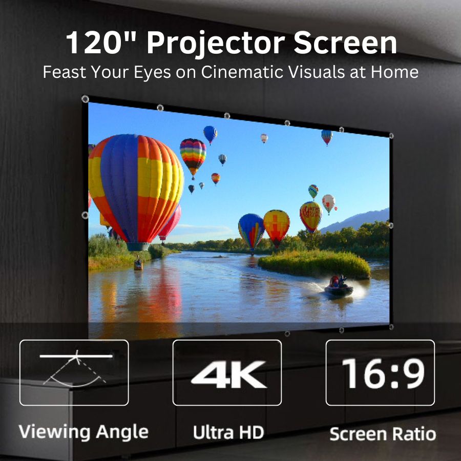 Portable Wrinkle-Free Projector Screen