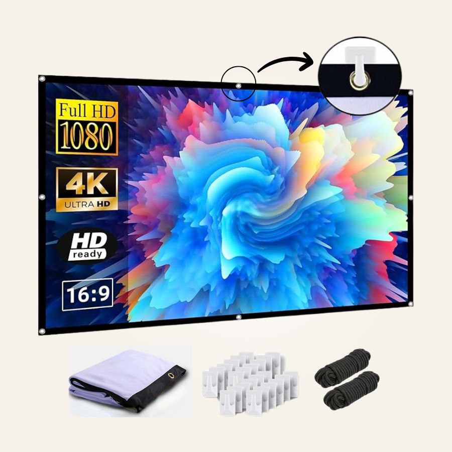 Portable Wrinkle-Free Projector Screen