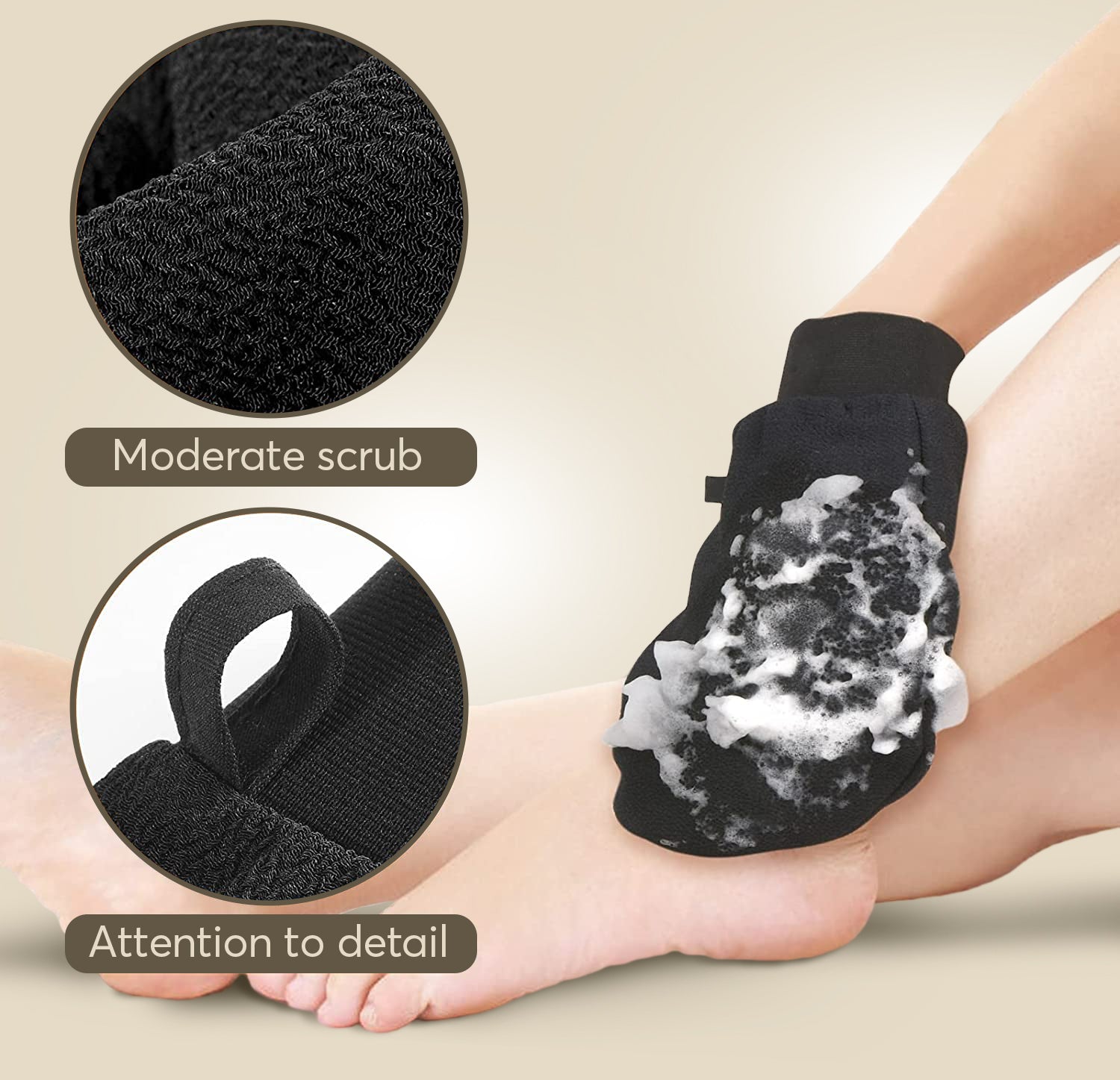 Home Haven - 2 PCS Exfoliating Glove Body Scrubber