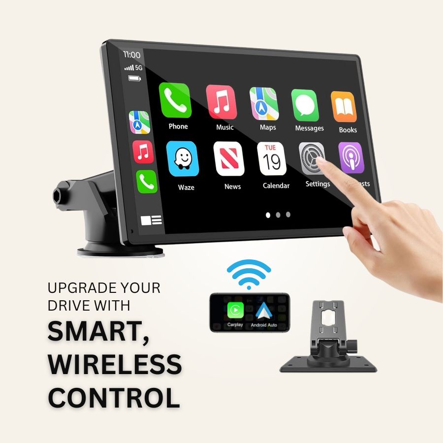 HomeHaven DriveView Pro (7" Wireless Apple CarPlay & Android Auto Screen)