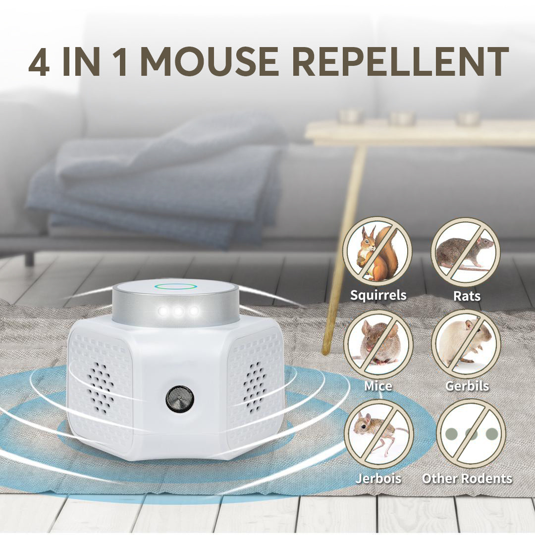Mini ultrasound repeller against mice, rats, and other rodents